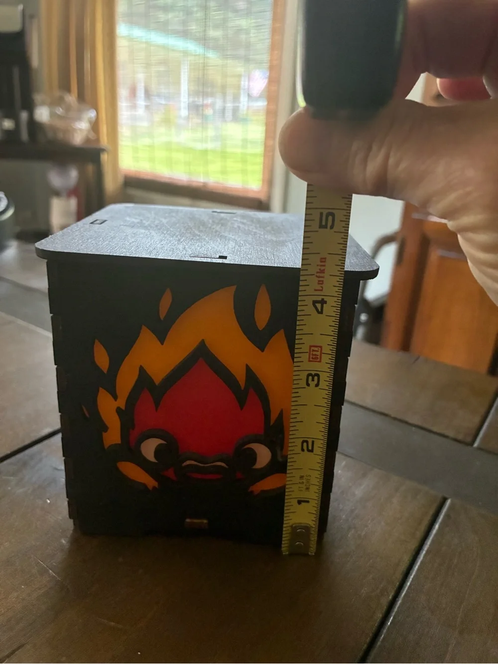 Howls moving castle DVD and Calcifer hand made tea light box.